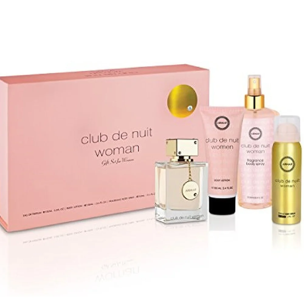 Armaf Club De Nuit Woman 4 Pc Gift Set Floral Fruity Perfume Set