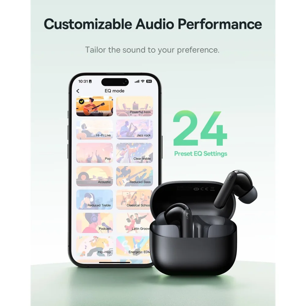 Baseus Bass BP1 NC In-Ear True Wireless Earbuds Cosmic Black BA.A0010704.BK - Image 6