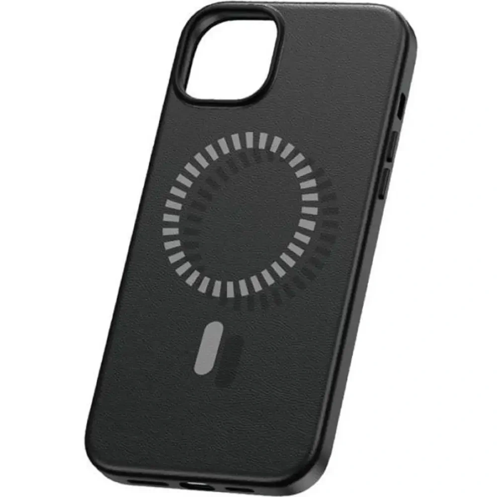 Baseus Fauxther Series Magnetic Leather Case for iPhone 15 Pro with Neat Design, Precise Cutouts, and Easy One-Step Attachment (Black) - BA.P60157305113-01.BK