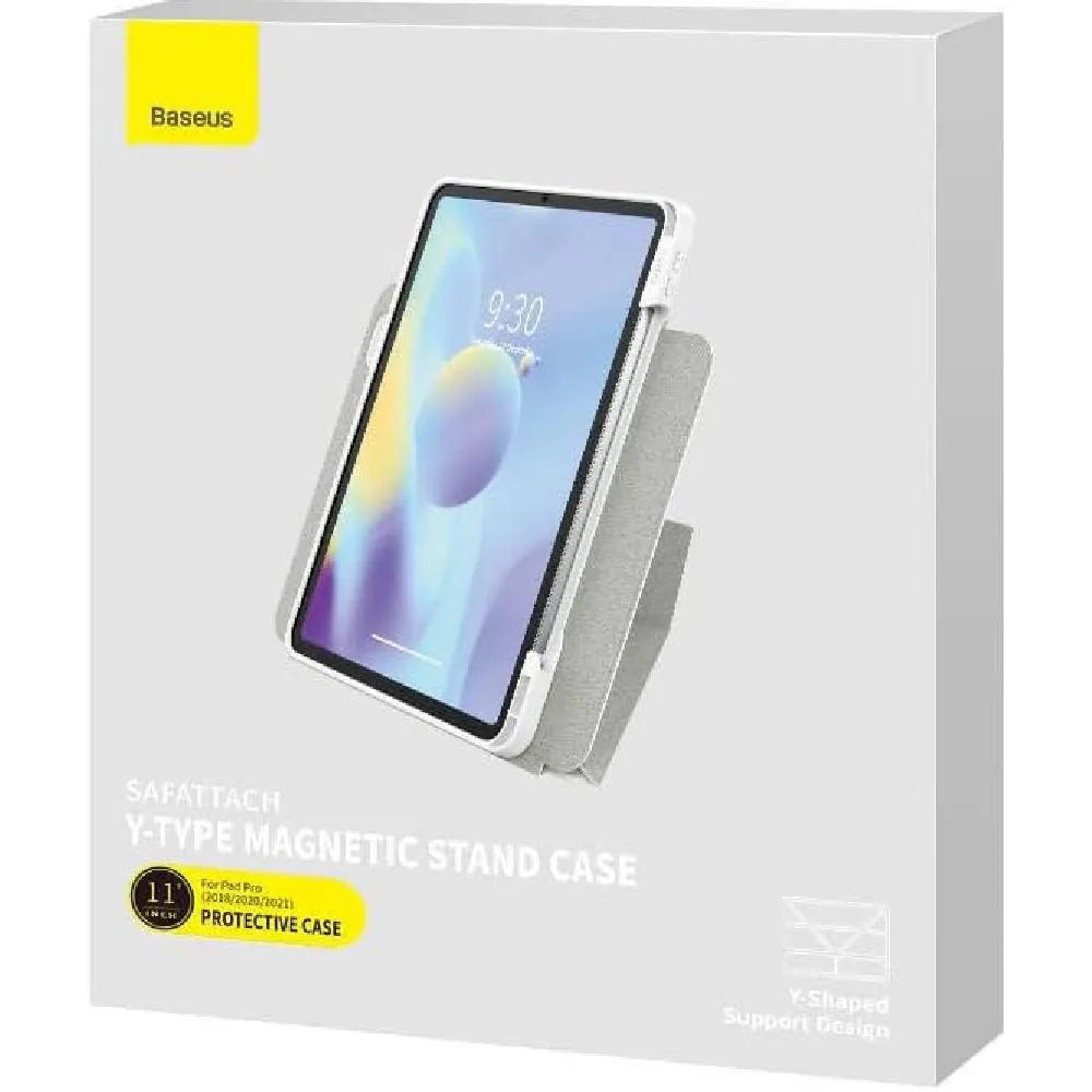 Baseus Magnetic Series Two-Way Y-Shaped Tri-Fold Magnetic Protective case White BA.ARCX010002.WT