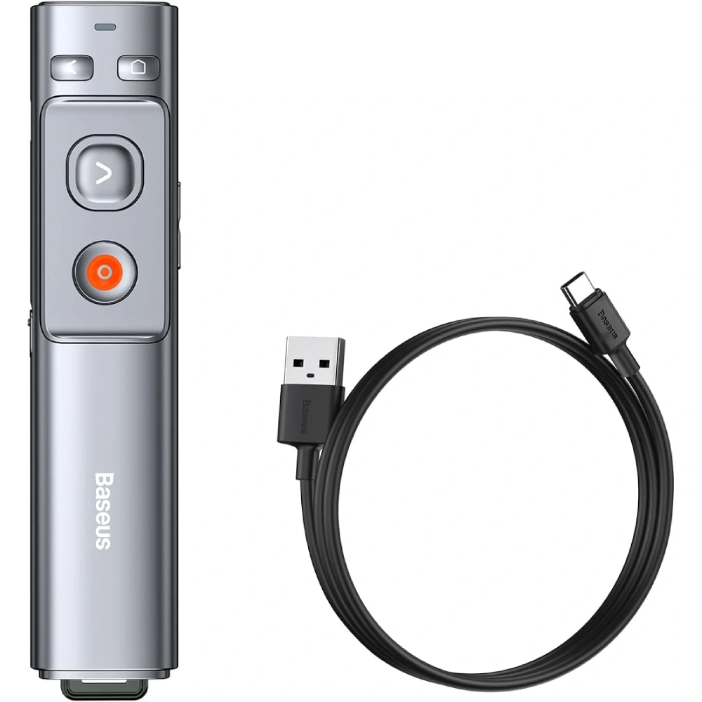 Baseus Orange Dot Wireless Presenter Red Laser Grey No battery BA.ACFYB-B0G.GY
