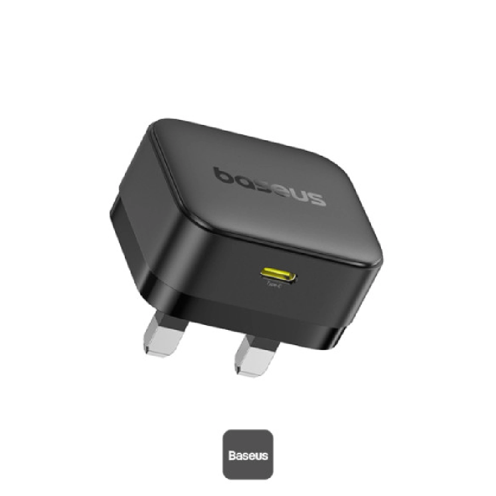 Baseus Palm 30W Fast Charger with USB-C Port, 50 Percent Smaller Design, and BCT Cooling for iPhone, Samsung, and More (Black) - BA.P1011160E113-Z1.BK