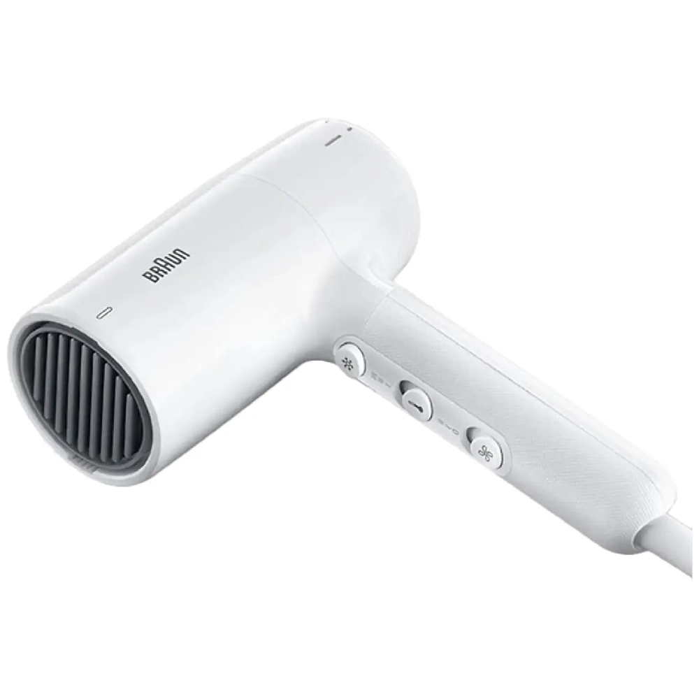 Braun HD2.1 Hairdryer 2100W - 3 Heat Modes, Lightweight, Drying Nozzle, Pivot Cord Guard, Conc White - BRHD210SDE
