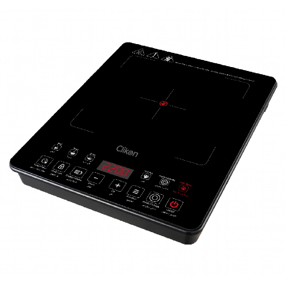 Clikon Infrared Cooker 2200W with Dual Heating Ring, Crystal Glass Surface & Temperature Control - CK4329
