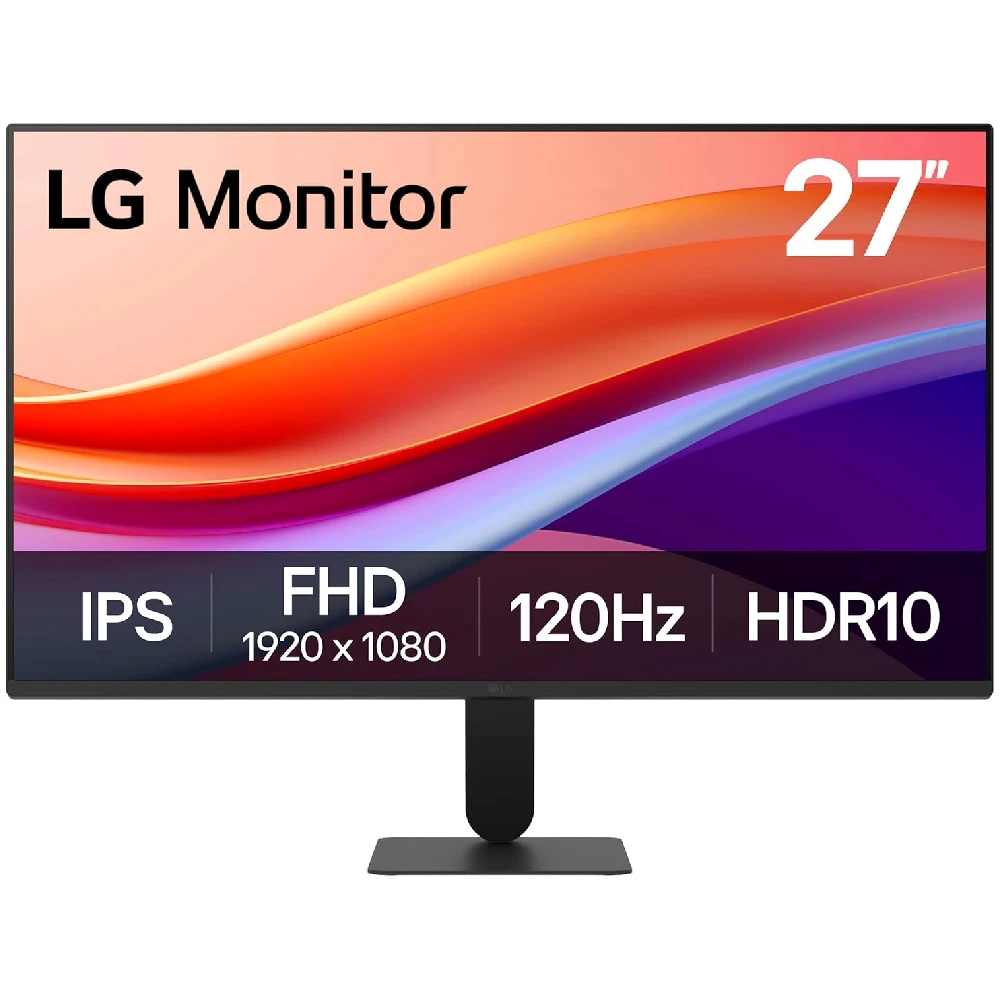 LG 27U411A-B 27 Inch Full HD IPS Monitor - 1920x1080, 120Hz, HDR10, 99 Percent sRGB, Flicker Safe, Reader Mode, Black