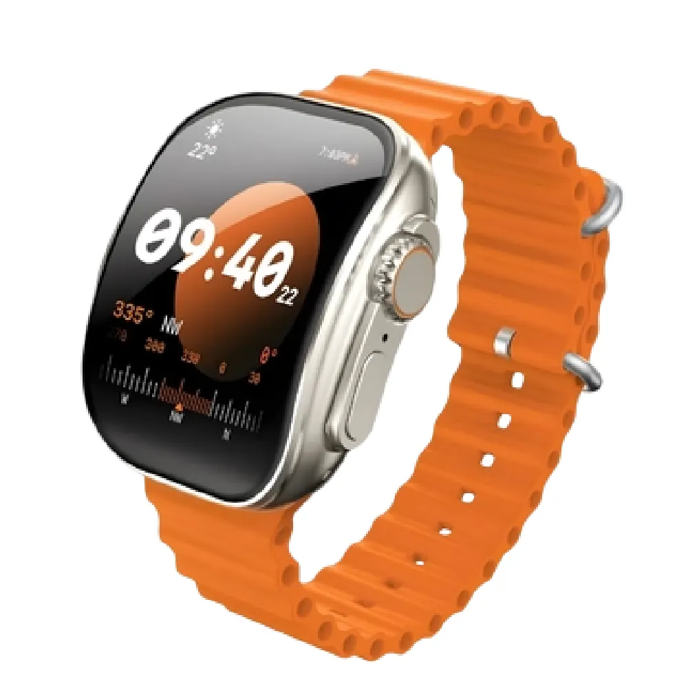 Moxedo Curve Smart Watch with 2.01 Inch HD Curve Display, ChatGPT AI Assistant, Bluetooth Calling, Wireless Charging, IP68 Waterproof, Android & iOS Compatible, Orange - MX-SW023-OG