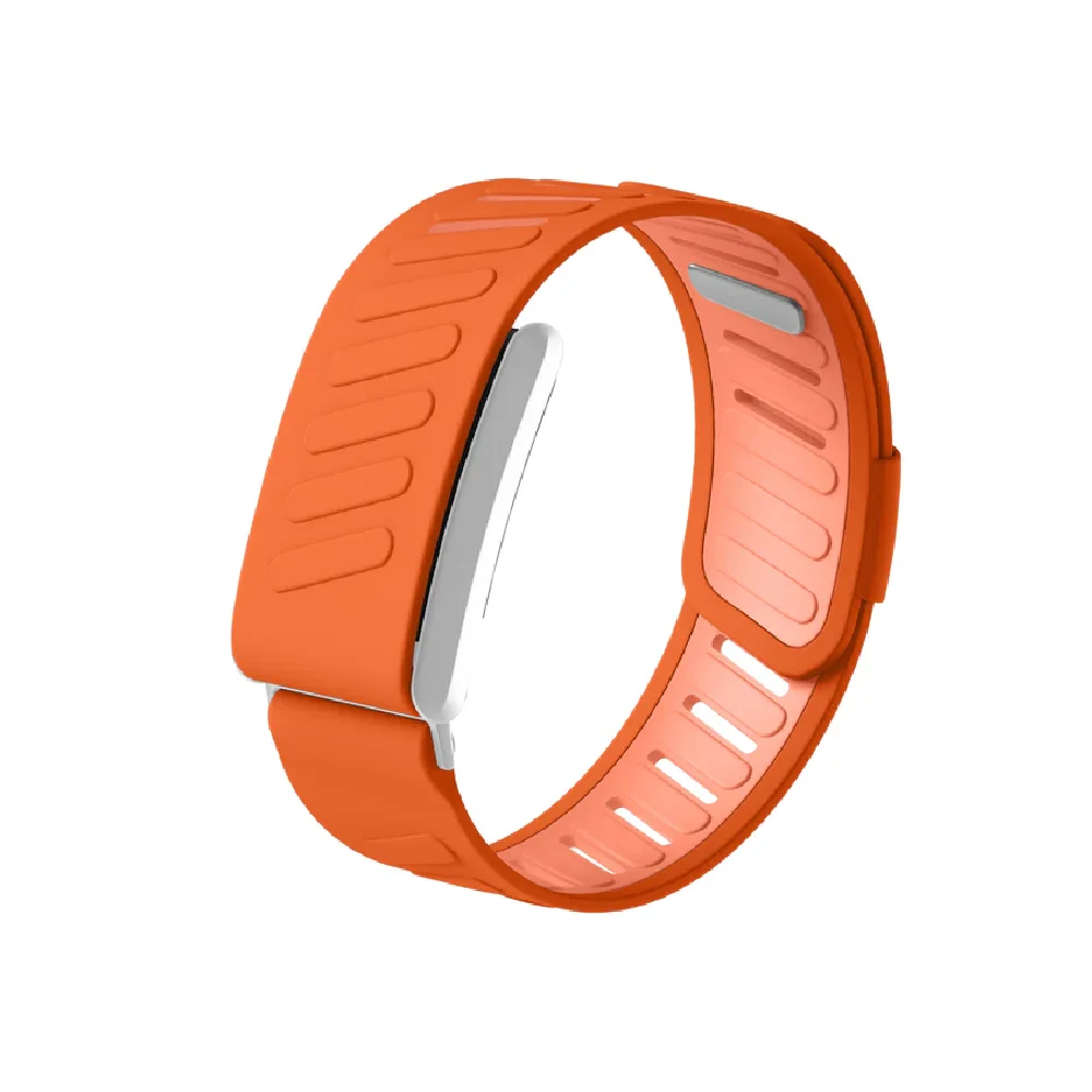 Moxedo Flow-Fit Soft-Touch Silicone Replacement Wrist Strap for WHOOP 5.0, Waterproof Adjustable Orange Band with U-Shaped Connector - MX-FF018