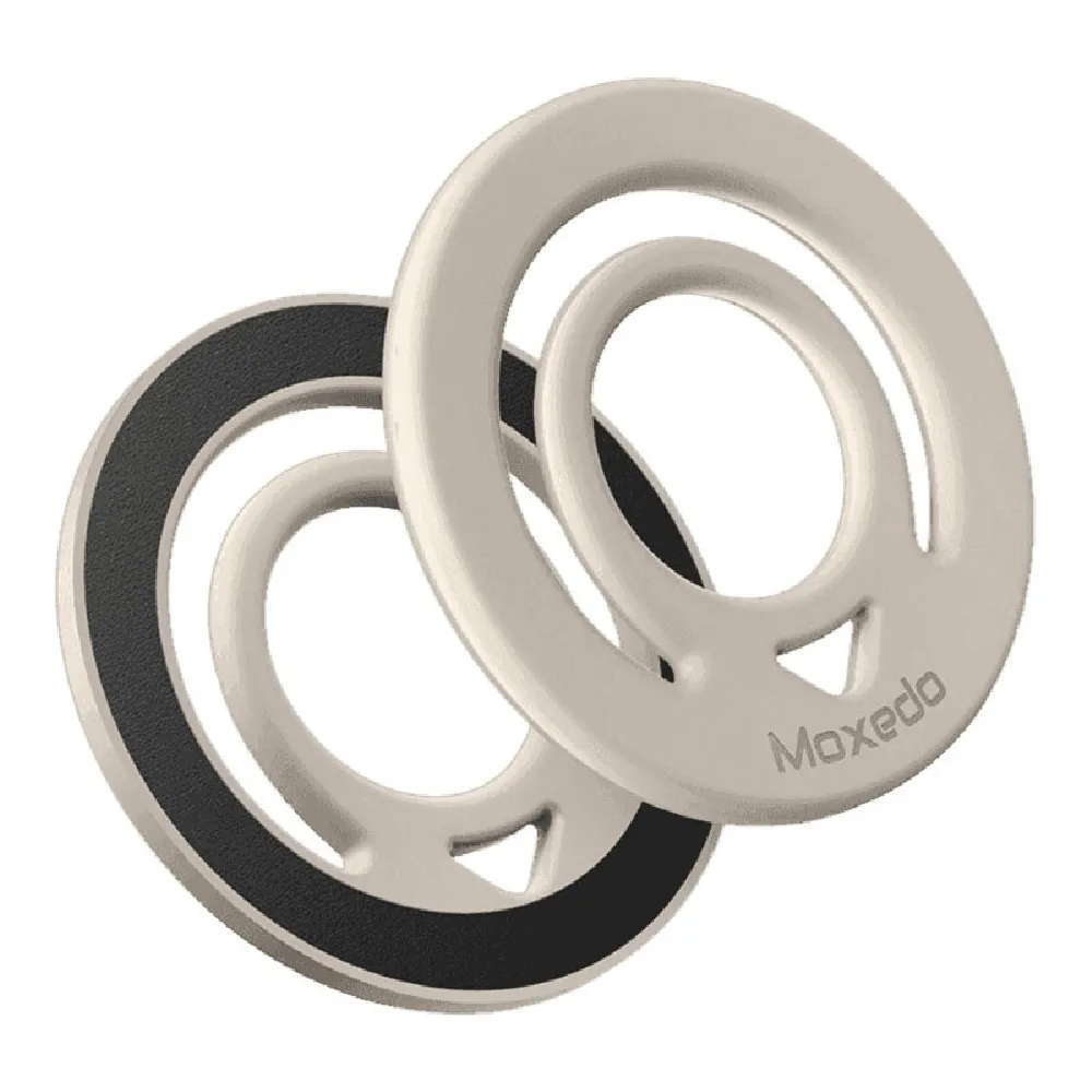 Moxedo Jello Mag Dual-Sided Magnetic Ring Holder with 360 Degree Rotation, MagSafe Compatible Silicone Phone Grip for Smartphones, Beige - MX-DSR020-BG