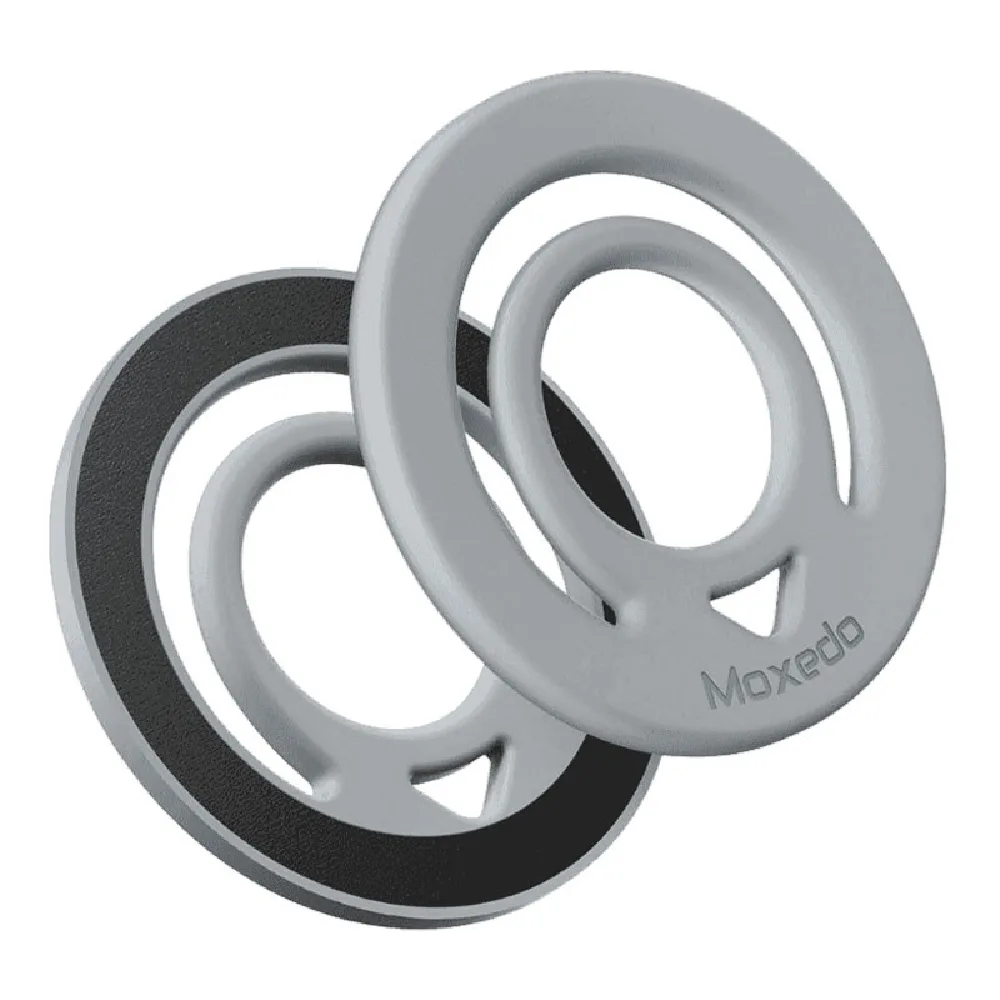 Moxedo Jello Mag Dual-Sided Magnetic Ring Holder with 360 Degree Rotation, MagSafe Compatible Silicone Phone Grip for Smartphones, Titanium Gray - MX-DSR020-TG