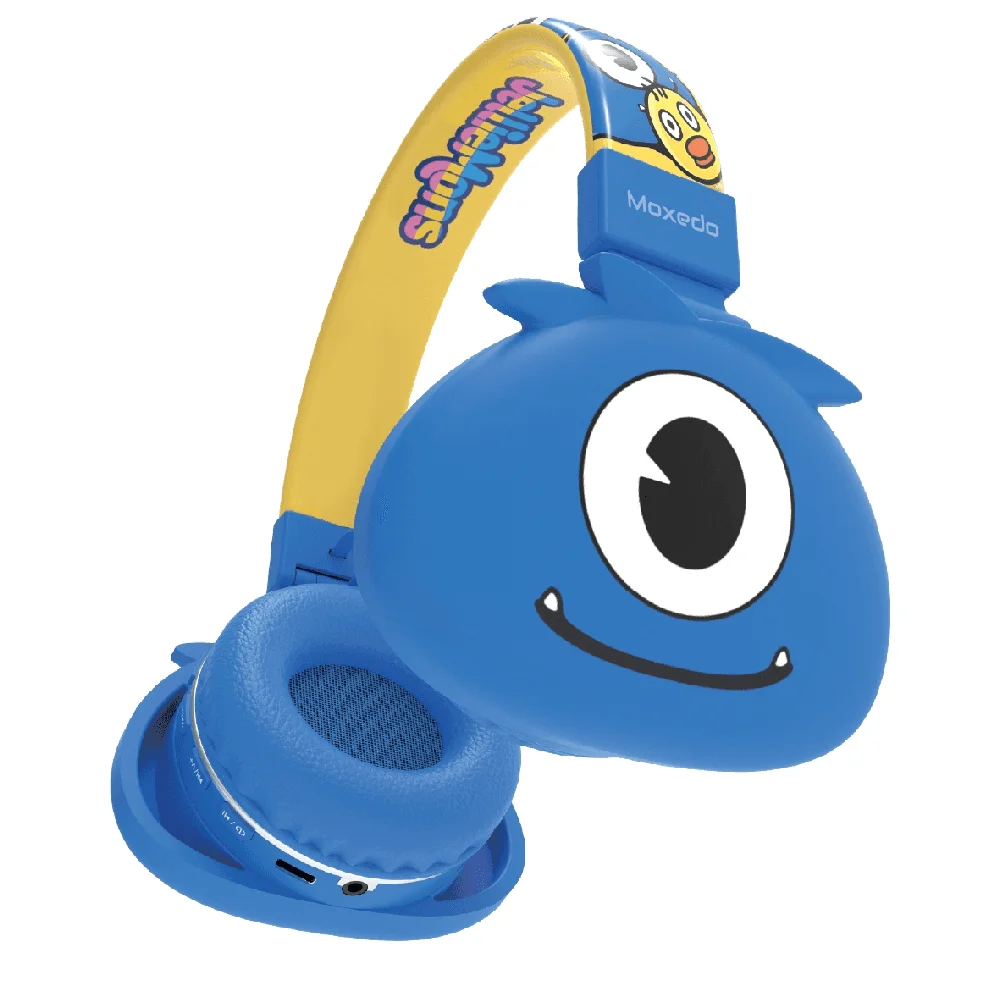 Moxedo Junior Javi Kids Wireless On-Ear Headphones with Bluetooth, 90dB Safe Volume, Built-in Mic & AUX Mode - MX-WH012