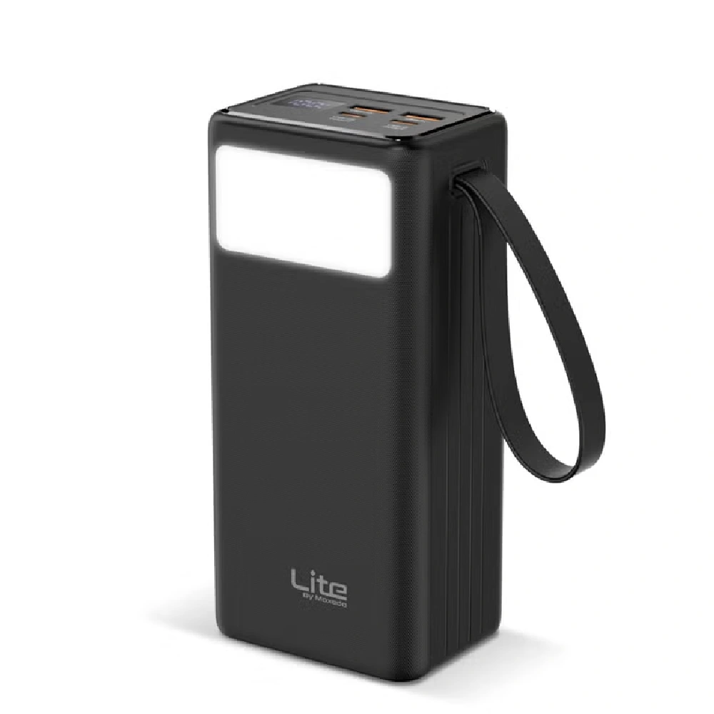 Moxedo Lite 40000mAh Mini Power Station with 65W PD Fast Charging, 2 USB-C, 2 USB-A, Built-in LED Flashlight, Portable Power Bank - ML-PB020