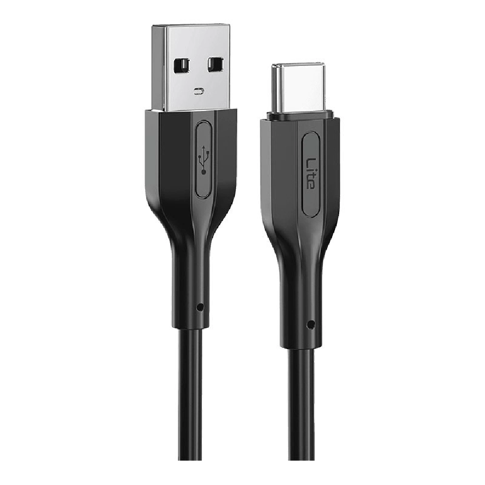 Moxedo Lite USB-A to USB-C Fast Charging & Data Sync Cable, 1m, Black, MX-LC029-BK