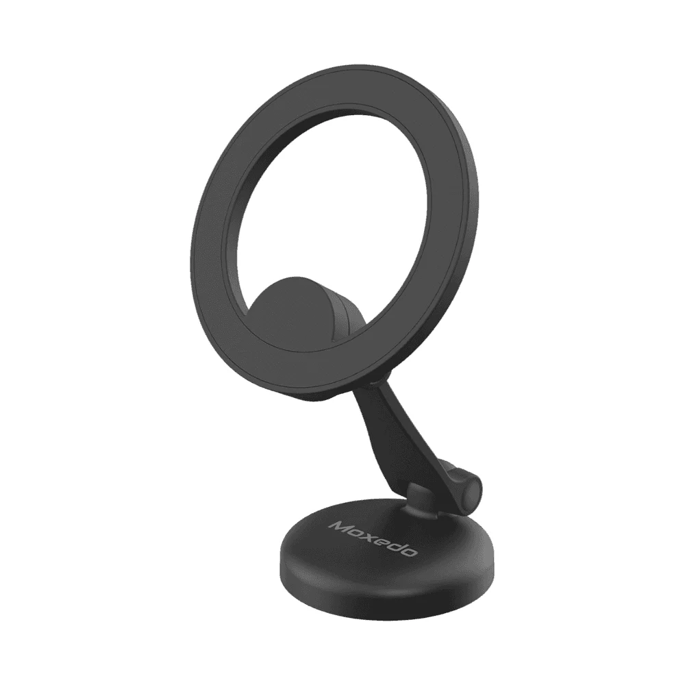 Moxedo Magnet-Snap Magnetic Dashboard Car Phone Holder with 360 Degree Rotation, Foldable Design, Black, MX-CM078