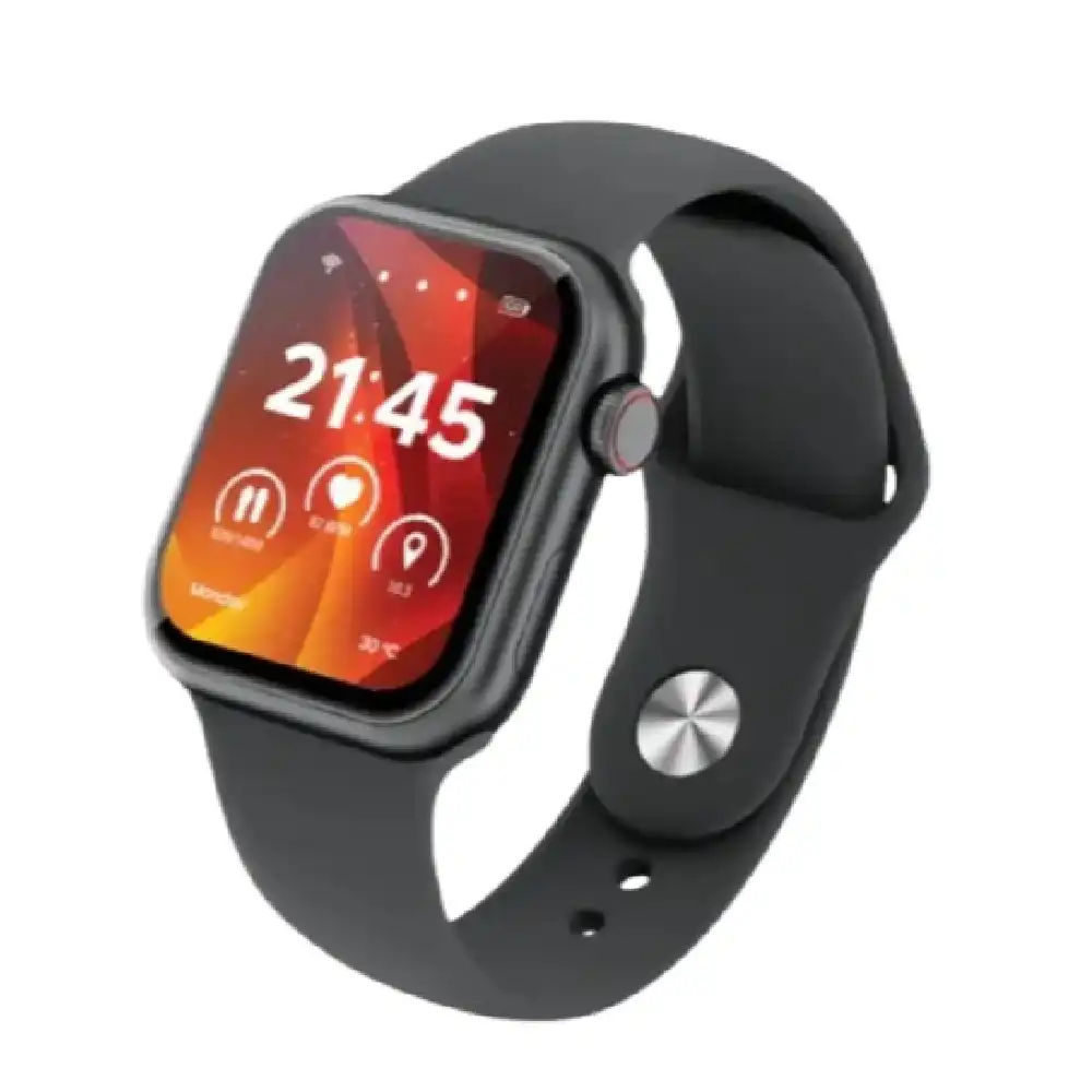 Moxedo MEVO Smart Watch with 1.71 Inch HD AMOLED Display, ChatGPT AI Assistant, Bluetooth Calling, IP67 Water Resistant, Android & iOS Compatible, Black - MX-SW020-BK