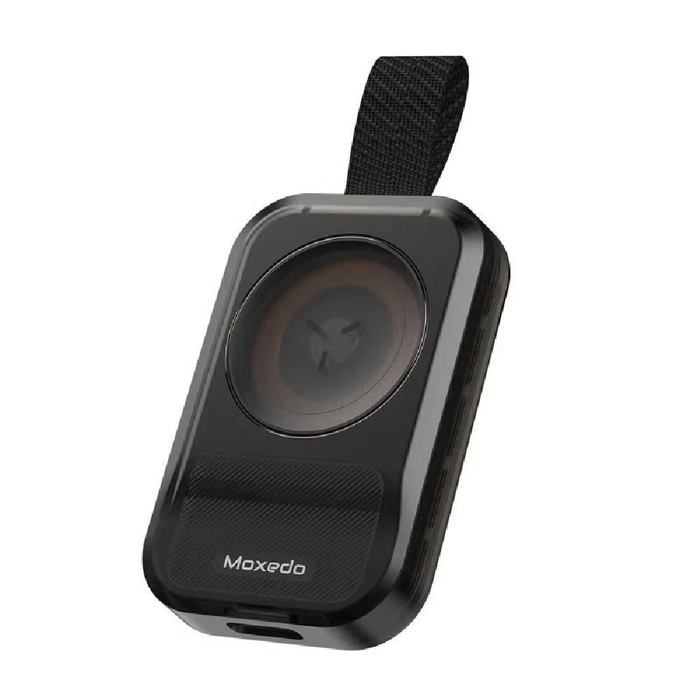 Moxedo Portable Wireless Magnetic Charger with USB Type-C Port for Apple Watch, Black - MX-SWC012