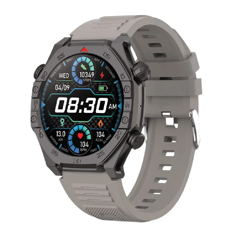 Moxedo Revoltt Smart Watch with 1.43 Inch AMOLED Display, Bluetooth Calling, 120+ Sports Modes, 100+ Watch Faces, IP67 Waterproof, Android & iPhone Compatible, Titanium - MX-SW018-TI
