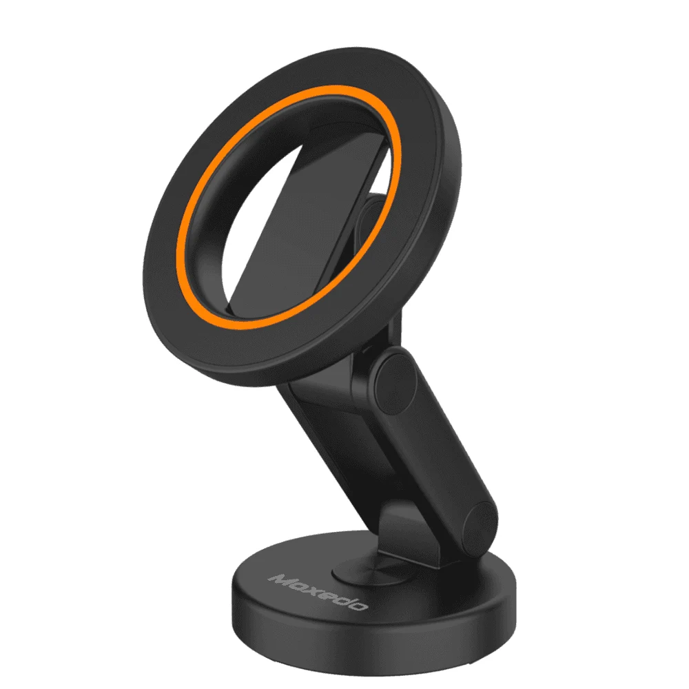 Moxedo Snap-On Magnetic Dashboard Car Phone Holder with N52 Magnets, 360 Degree Rotation & Foldable Design, Black - MX-CM064