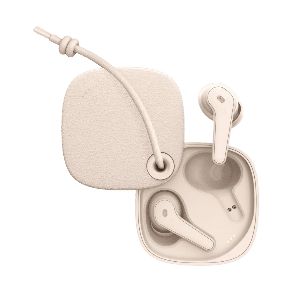 Moxedo True Wireless Earbuds S4 with Bluetooth 5.4, 4-Mic ENC & Charging Case, Beige - MX-TWS013-BG