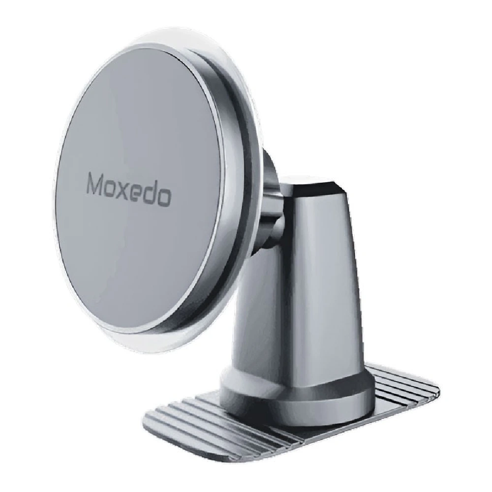 Moxedo Universal Magnetic 360 Degree Rotating Dashboard Car Phone Holder with Bendable Base, Silver, MX-CM057