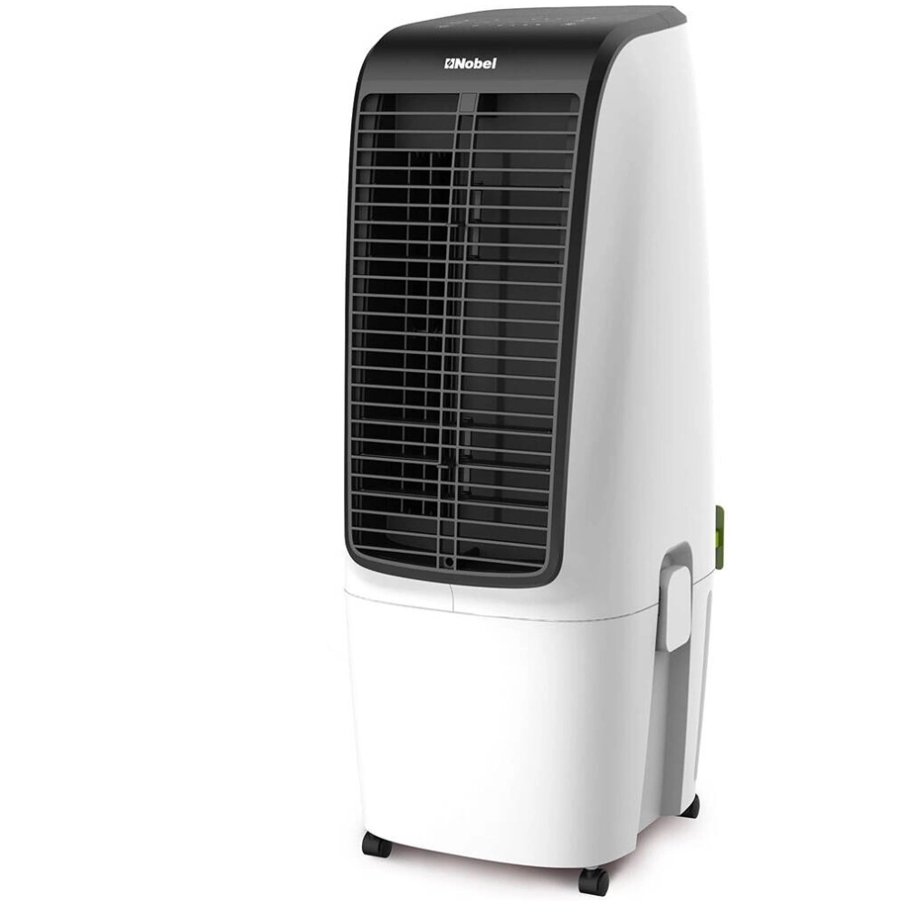 Nobel 25L Air Cooler - Honeycomb Cooling, Auto Louver, 4 Speeds, 3 Wind Modes, Touch Remote Control, White - NAC400
