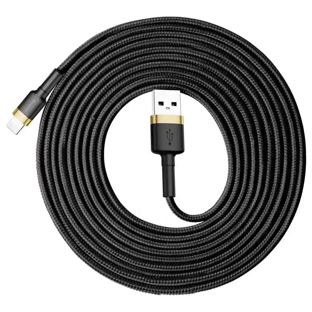 Baseus cafule Cable USB For iP 2A 3m Gold Black BA.CALKLF-RV1.BK