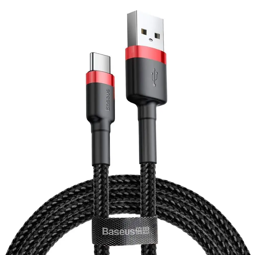Baseus cafule Cable USB For Type-C 2A 3m Red-Black BA.CATKLF-U91.BK