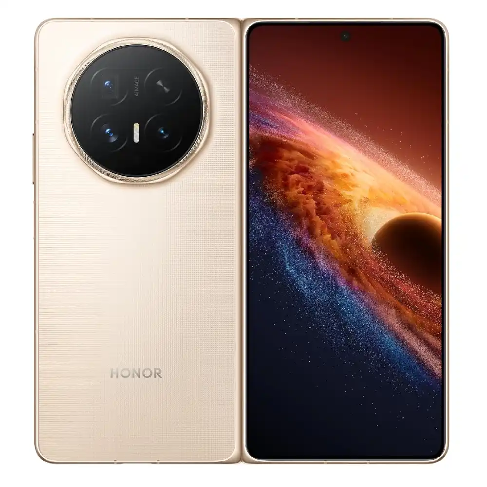 Honor Magic V6 Foldable 5G Smartphone, 16GB RAM, 512GB Storage, 7.95 inch Foldable OLED Display, 64MP Triple Camera, 6660mAh Battery, 80W Wired & 66W Wireless Charging, Gold with Honor Watch Fit - 5109CEVE - TDRA Version