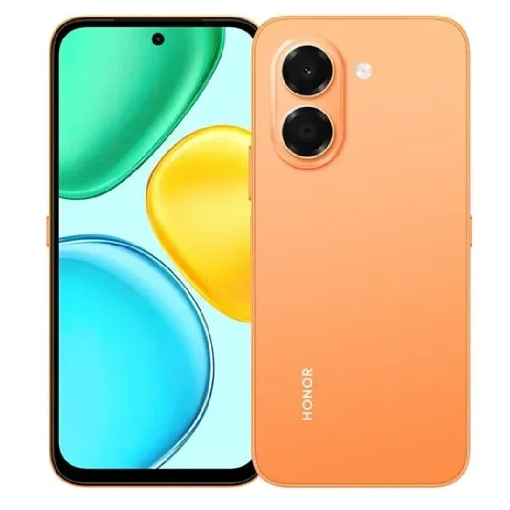 Honor X7e 4G Smartphone, 6GB RAM, 128GB Storage, 6.61 Inch HD+ 120Hz Display, 50MP AI Camera, 7500mAh Battery, Android 16, Sunrise Orange - 5109CJJV