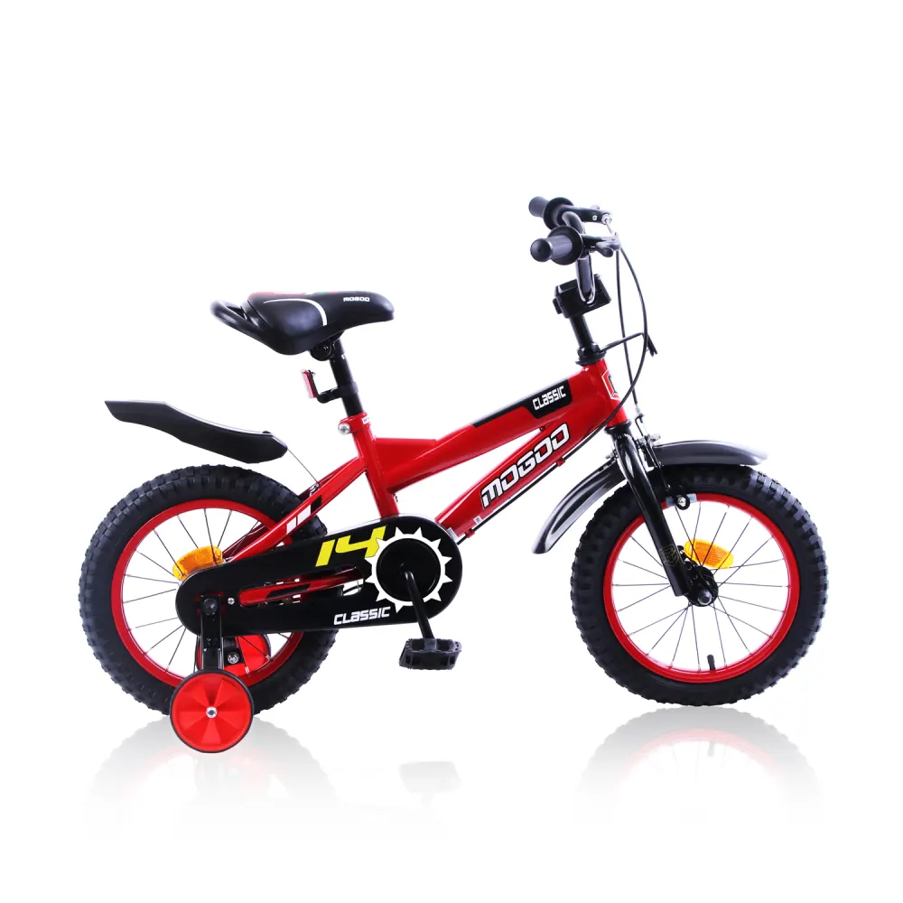 Mogoo Classic 14 Inch Kids Bicycle with Training Wheels & Adjustable Seat - Red - 14CLASSICRED