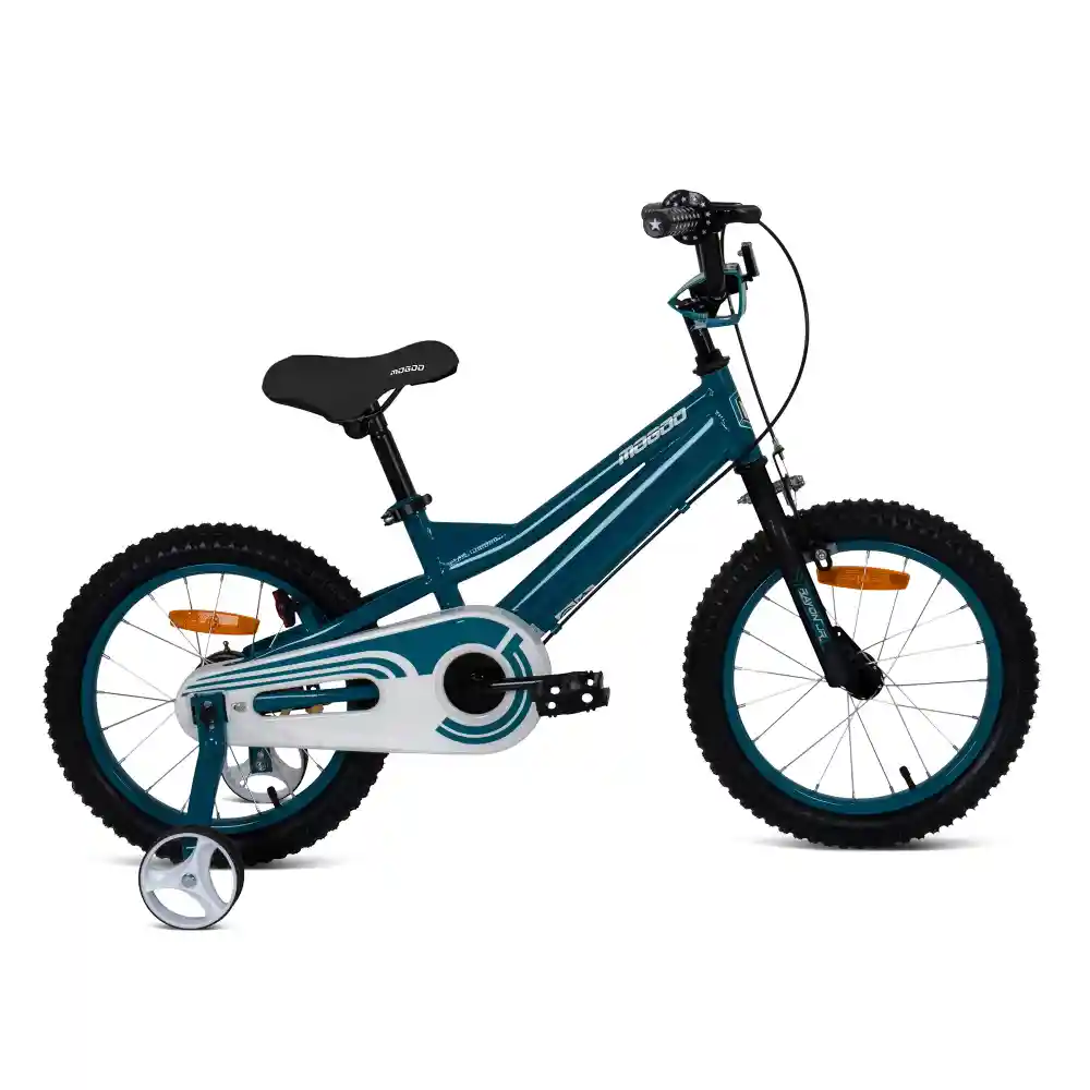 Mogoo Rayon Junior 2.0 12 Inch Kids Bicycle with Training Wheels, Steel Frame & Adjustable Seat - Green - 12RAYNJR2-GN