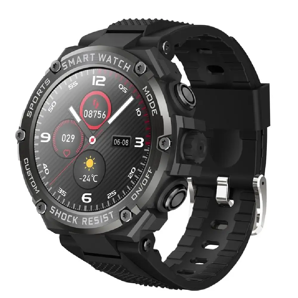 Telux Powerfit Fitness Smart Watch with 1.53 Inch FHD Screen, 600mAh Battery (15 Days Use), 100+ Sports Modes, and Bluetooth Calling (Black) - TX.POWERFIT.BK