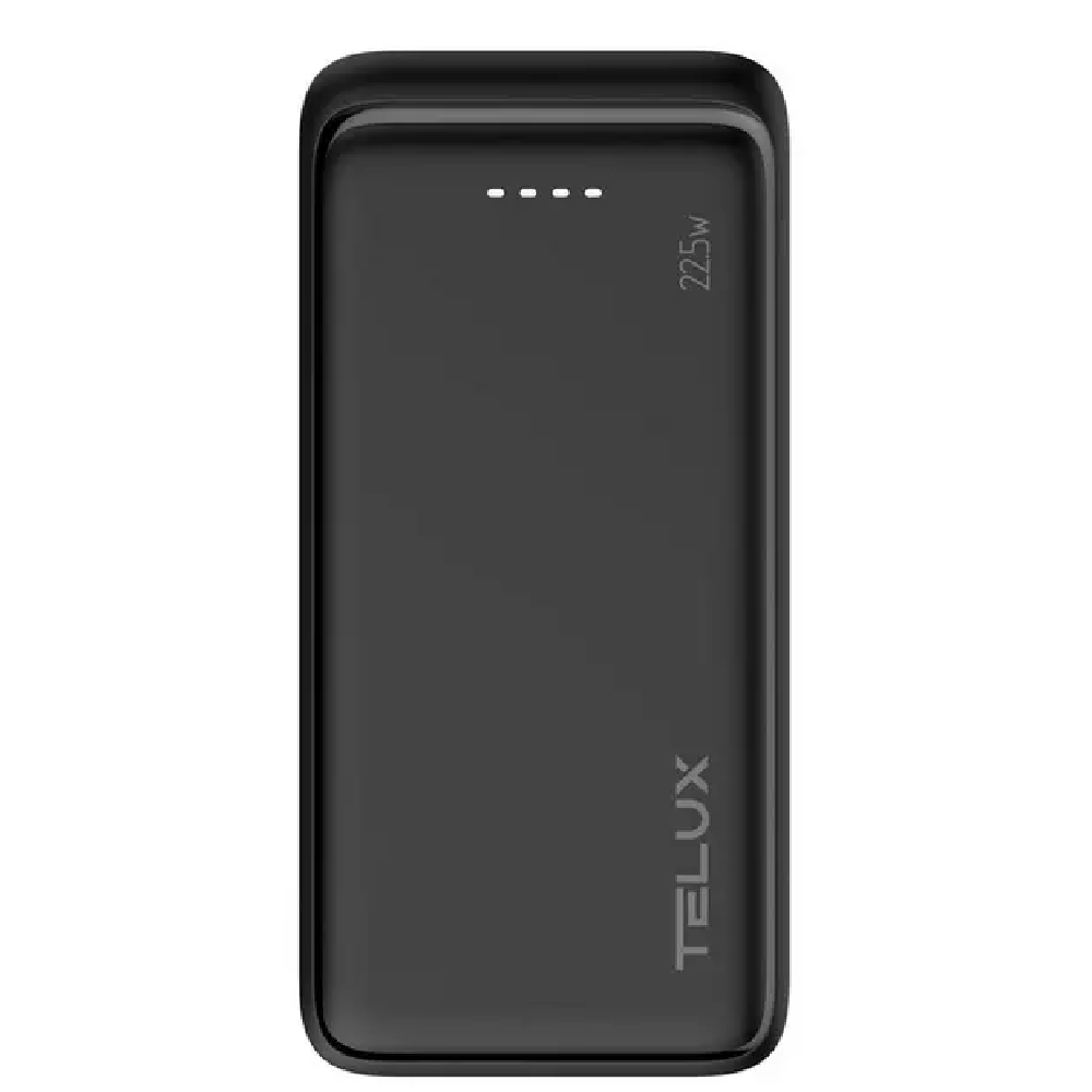 Telux VoltX 20000mAh Portable Charger with 20W Fast Charging, LED Power Indicator, and 3-Hour Recharge Time for Travel and Daily Use (Black) - TX.VOLTX.PBVX20.BK