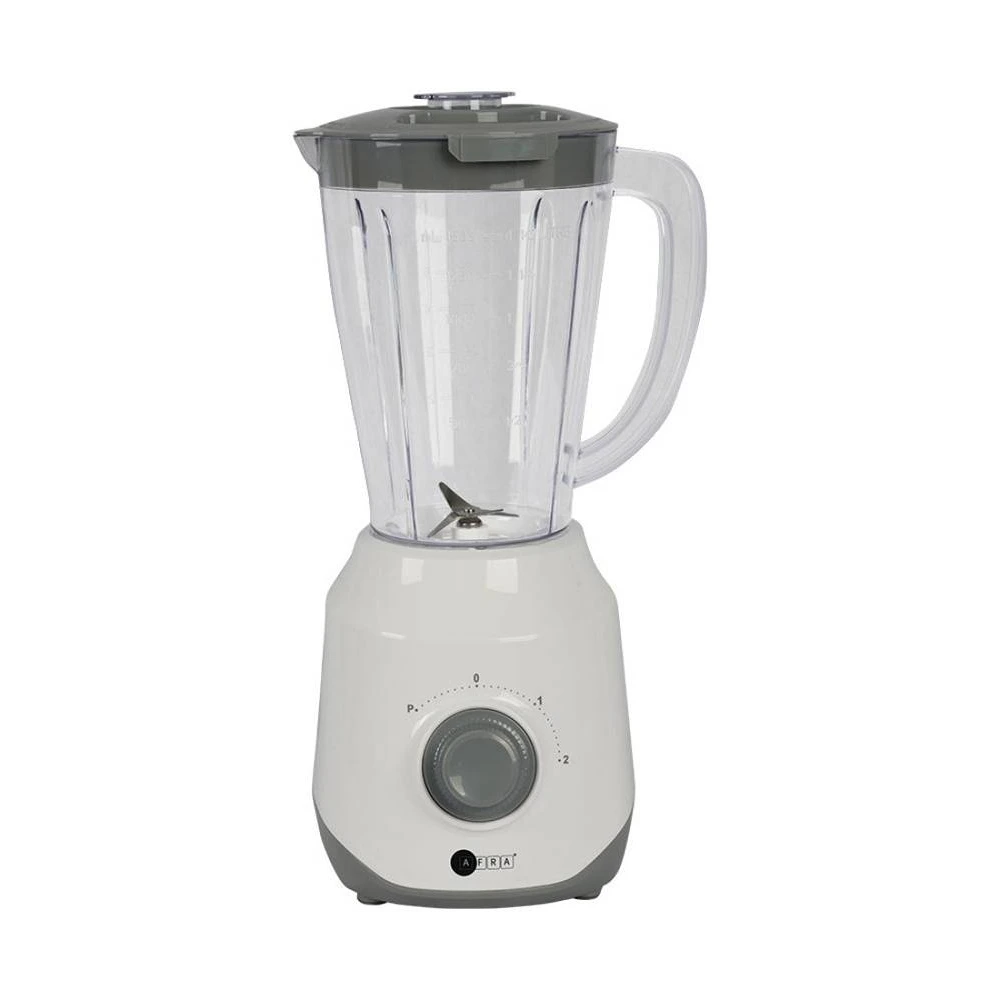Afra 400W Blender with 1.5L Jar, Stainless Steel Blades, 2 Speed Control & Pulse Function, White - AF-1550BLWT