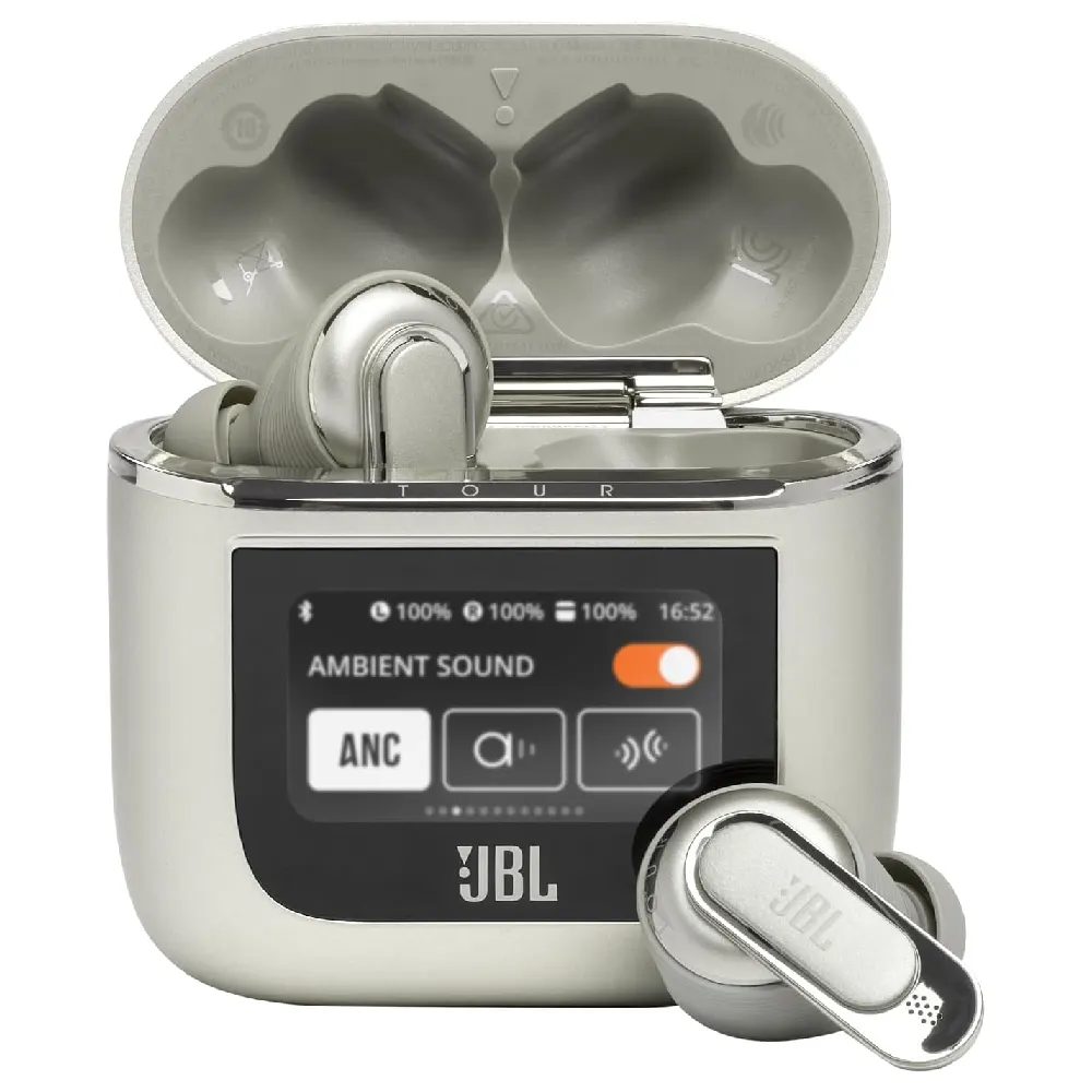 JBL Tour Pro 2 True Wireless Earbuds with Smart Charging Case, True Adaptive Noise Cancelling, JBL Pro Sound, Spatial Audio, Bluetooth 5.3, 40 Hours Battery, Champagne - JBLTOURPRO2CPG