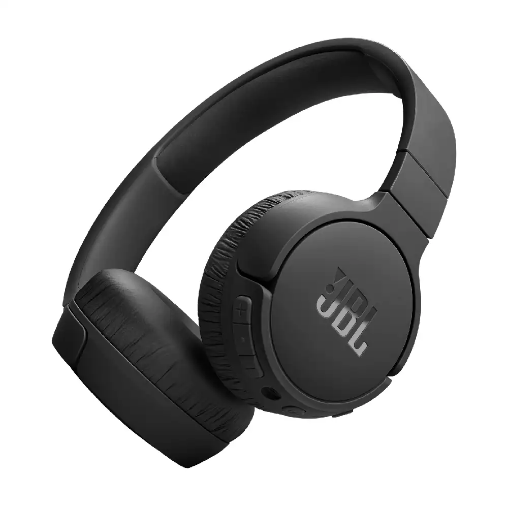 JBL Tune 670NC Wireless On-Ear Headphones with Adaptive Noise Cancelling, JBL Pure Bass Sound, Bluetooth 5.3, 70 Hours Battery, Black - JBLT670NCBLK