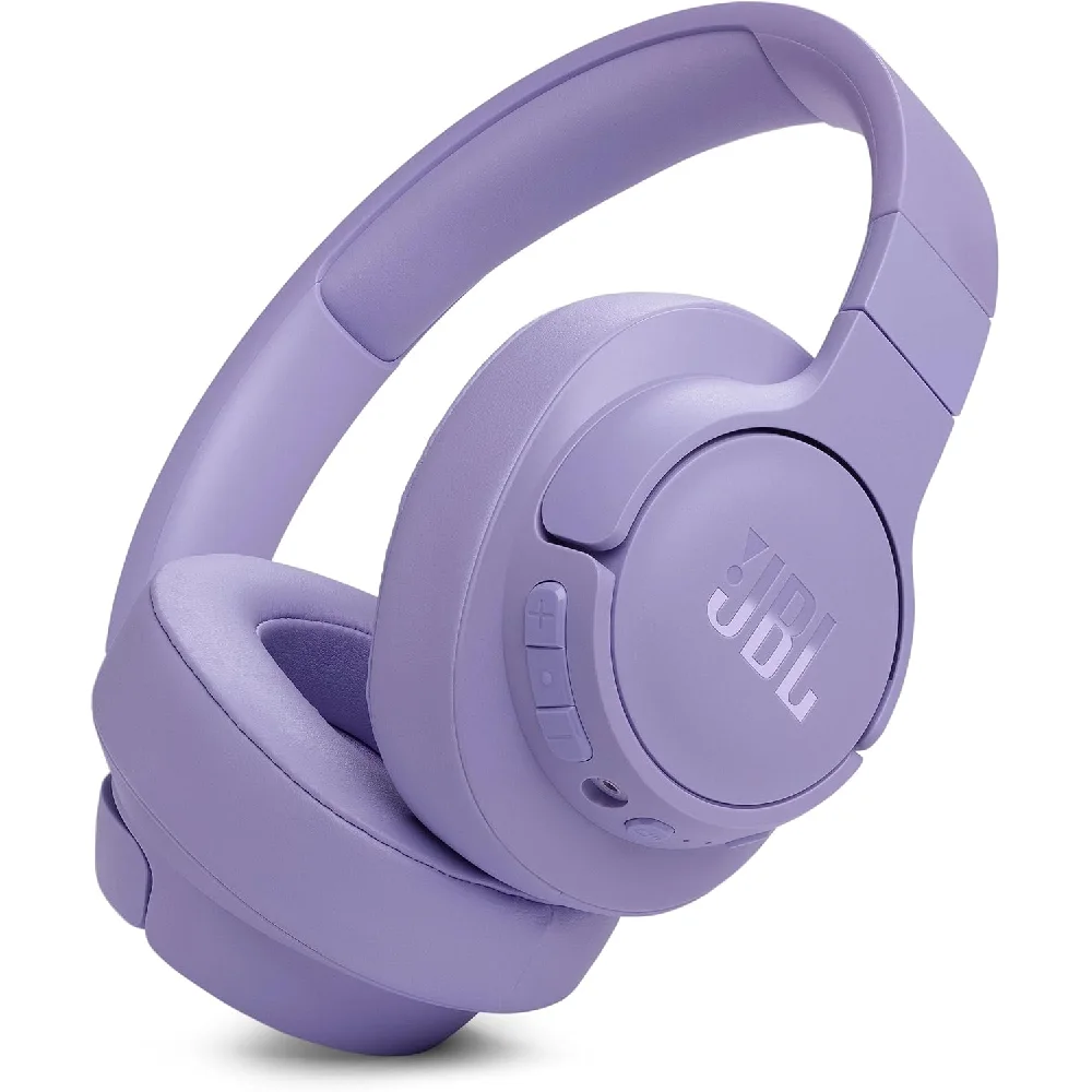 JBL Tune 770NC Wireless Over-Ear Headphones with Adaptive Noise Cancelling, JBL Pure Bass Sound, Bluetooth 5.3, 70 Hours Battery, Purple - JBLT770NCPUR