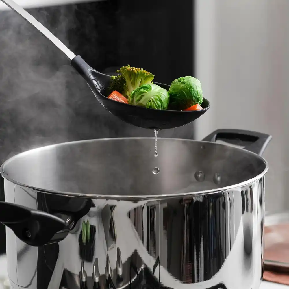 Prestige Easy Prep Slotted Spoon Heat-Resistant Nylon with Stainless Steel Handle, Black - PR49273 - Image 4