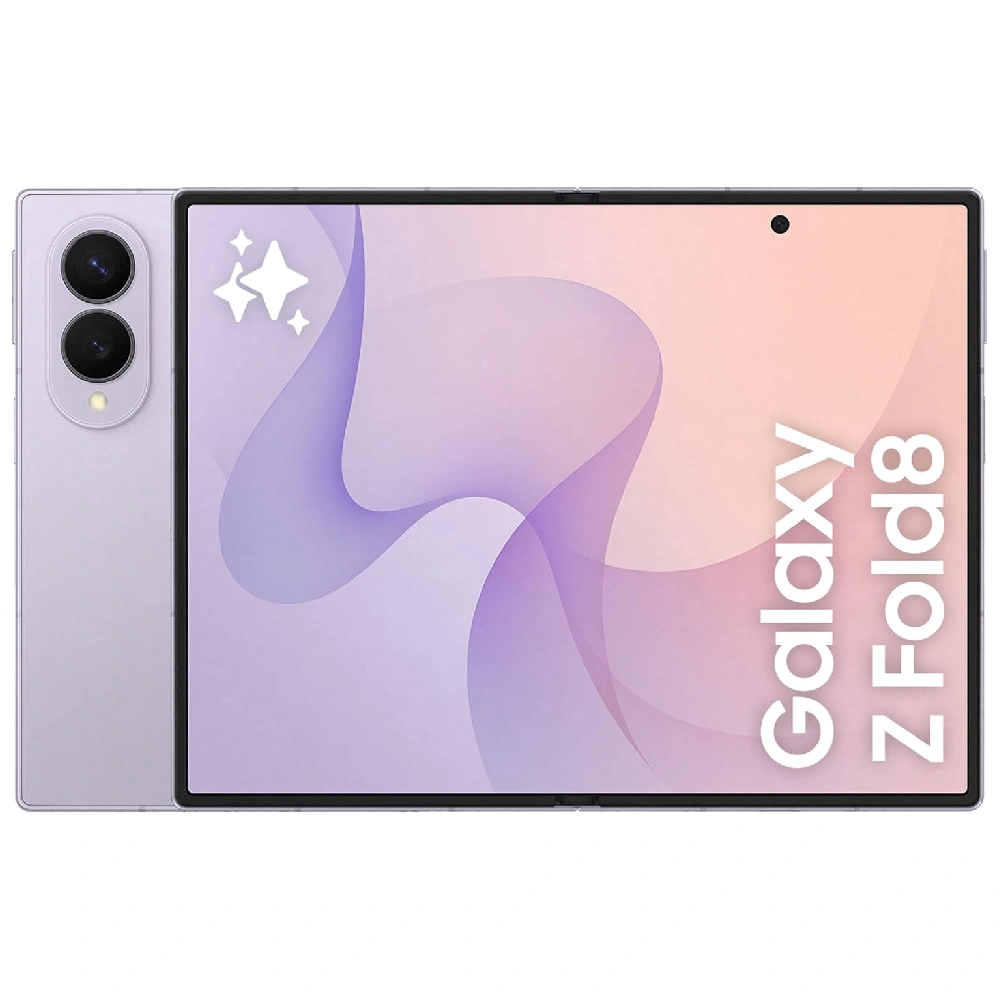 Samsung Galaxy Z Fold8 5G Dual SIM Smartphone 12GB RAM 512GB, 7.6-Inch Dynamic AMOLED 2X 120Hz Display, 50MP Dual Camera, 4800mAh, Lavender - Middle East Version