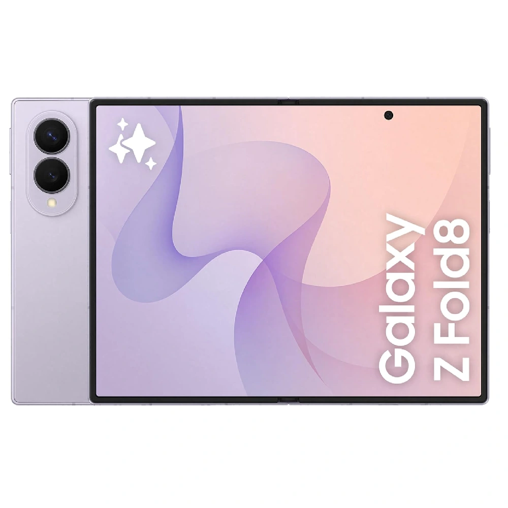 Samsung Galaxy Z Fold8 5G Dual SIM Smartphone 16GB RAM 1TB, 7.6-Inch Dynamic AMOLED 2X 120Hz Display, 50MP Dual Camera, 4800mAh, Lavender - Middle East Version