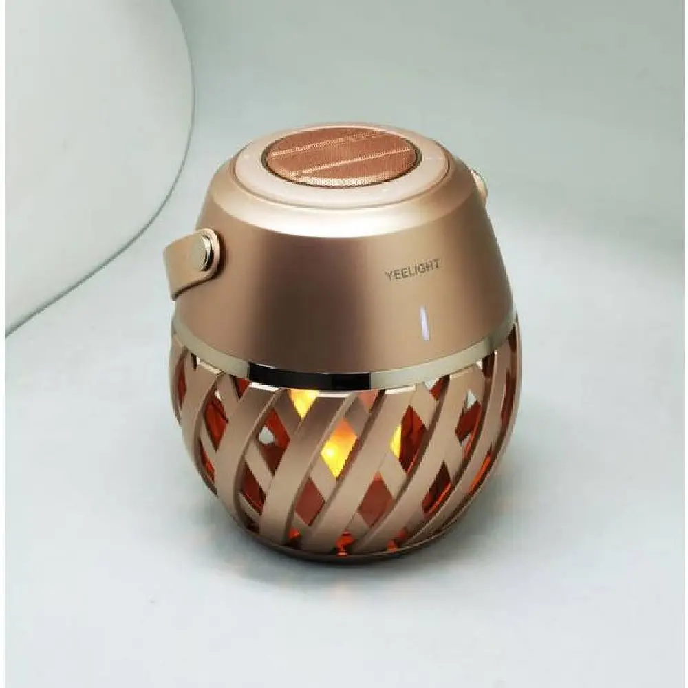 Yeelight Flame Atmosphere Bluetooth Speaker with Motion & Light Sensor, Rechargeable LED Lamp, Gold - Image 2
