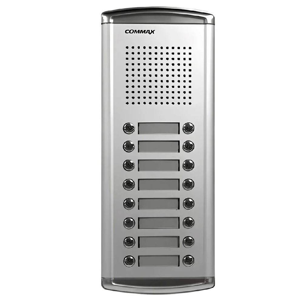 Commax DR-14AM 14-Button Audio Door Bell Panel for Multi-Apartment Intercom System-Aluminum Outdoor Entrance Panel