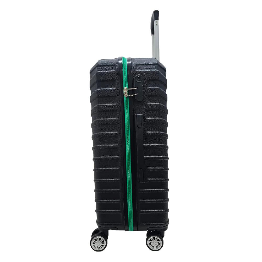 Globetrotter Atlanta 67cm Hard Trolley Bag-8 Wheel Spinner Luggage with Durable Hard Shell Design, Black Travel Suitcase, ATLANTABLK
