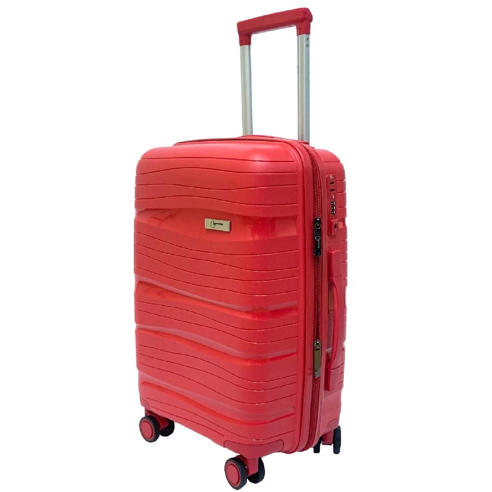 Globetrotter Boston 65cm Hard Top Trolley Bag-8 Wheel Spinner Luggage with Durable Hard Top Design, Red Travel Suitcase, BOSTON65RD - Image 2