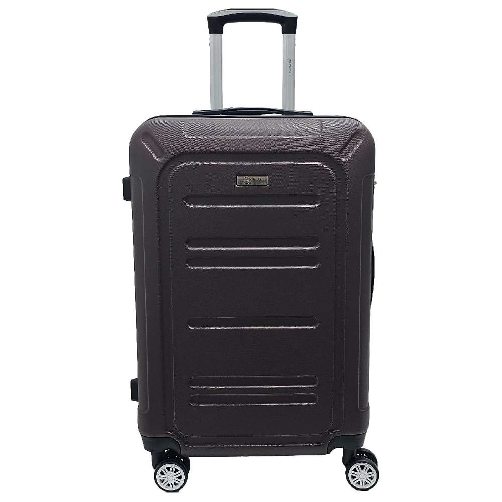 Globetrotter Georgia 77cm Hard Trolley Bag-8 Wheel Spinner Large Luggage with Durable Hard Shell Design, Coffee Travel Suitcase, GEORGIACF