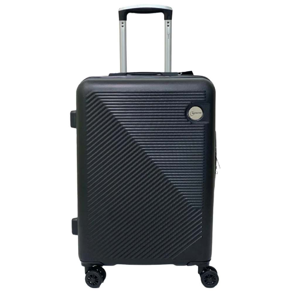 Globetrotter Texas 66cm Hard Trolley Bag-8 Wheel Spinner Luggage with Durable Hard Shell Design, Black Travel Suitcase, TEXAS66BLK