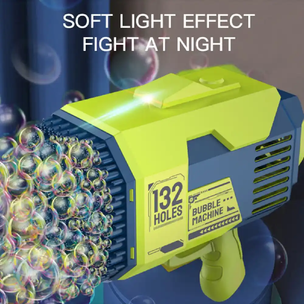 Little Story 132 Holes Bubble Machine Gun with Light, Rechargeable, Green - LS_132BG_GR - Image 3