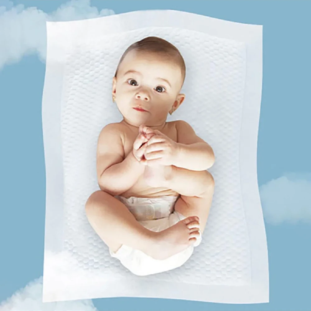 Little Story Disposable Diaper Changing Mats, 45 x 33 cm, Pack of 50, Absorbent & Waterproof, White - LS_DCM_WH50 - Image 5