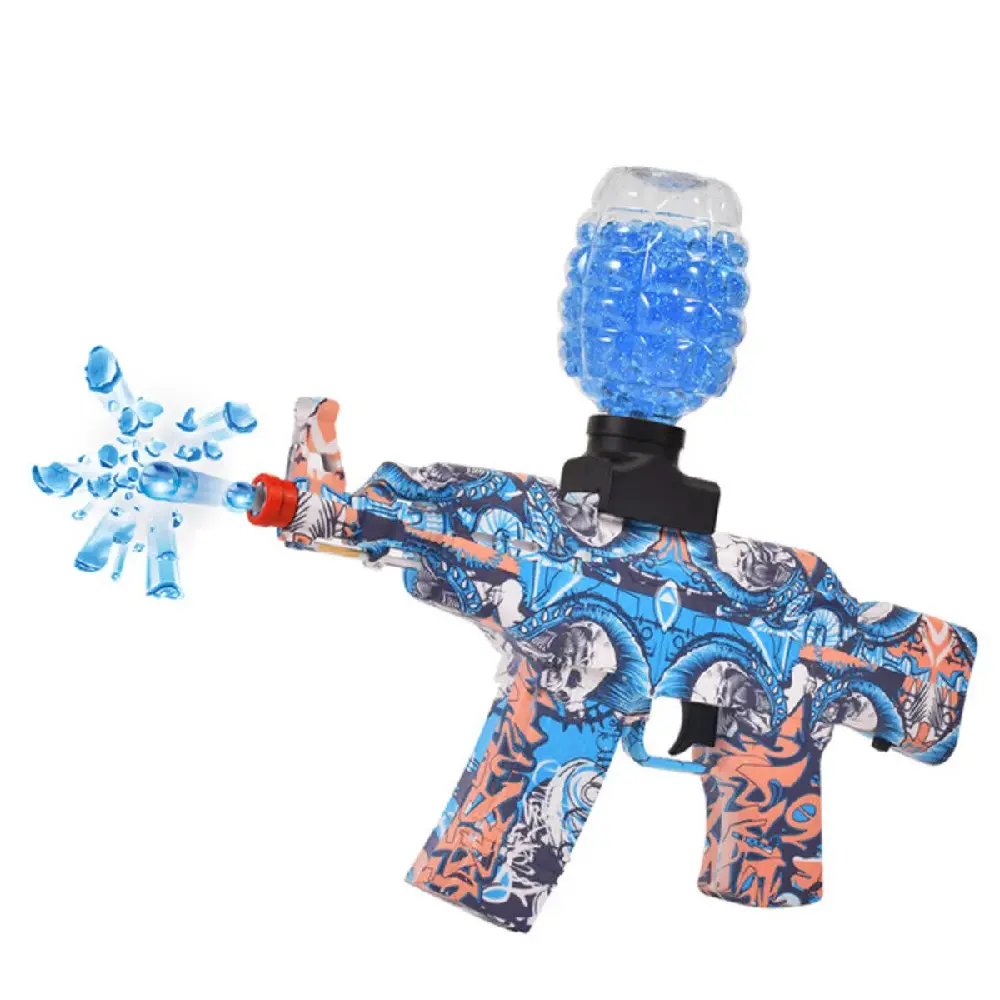 Little Story Gel Blaster Gun for Kids & Adults, 180 FPS, Up to 300 Gel Balls per Min, 500mAh Rechargeable Battery, Safety Glasses Included, Blue - LS_BG_AKBU