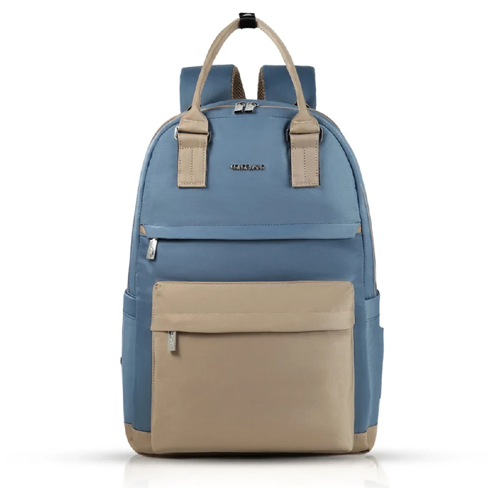 Little Story Kenzie Mom Dad Travel Diaper Backpack, 11 Pockets, Waterproof Polyester, Insulated Bottle Pockets, Laptop Sleeve, Trolley Compatible, Blue - LS_CLDBP_SBU
