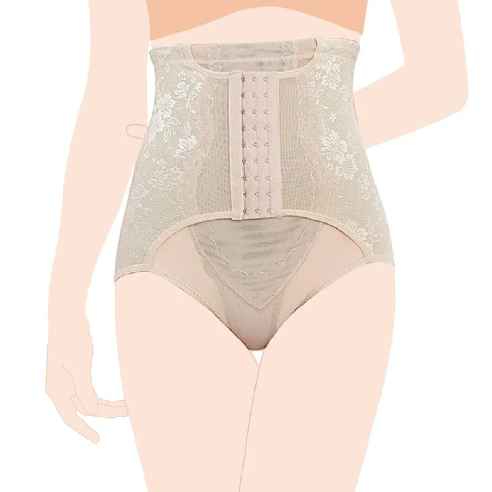 Sunveno Maternity Postpartum Abdominal Pant Style Belt, Adjustable 3-Hook Support Design, Lace Finish, Beige, Size M - SN_MPPAPST_BEM - Image 3